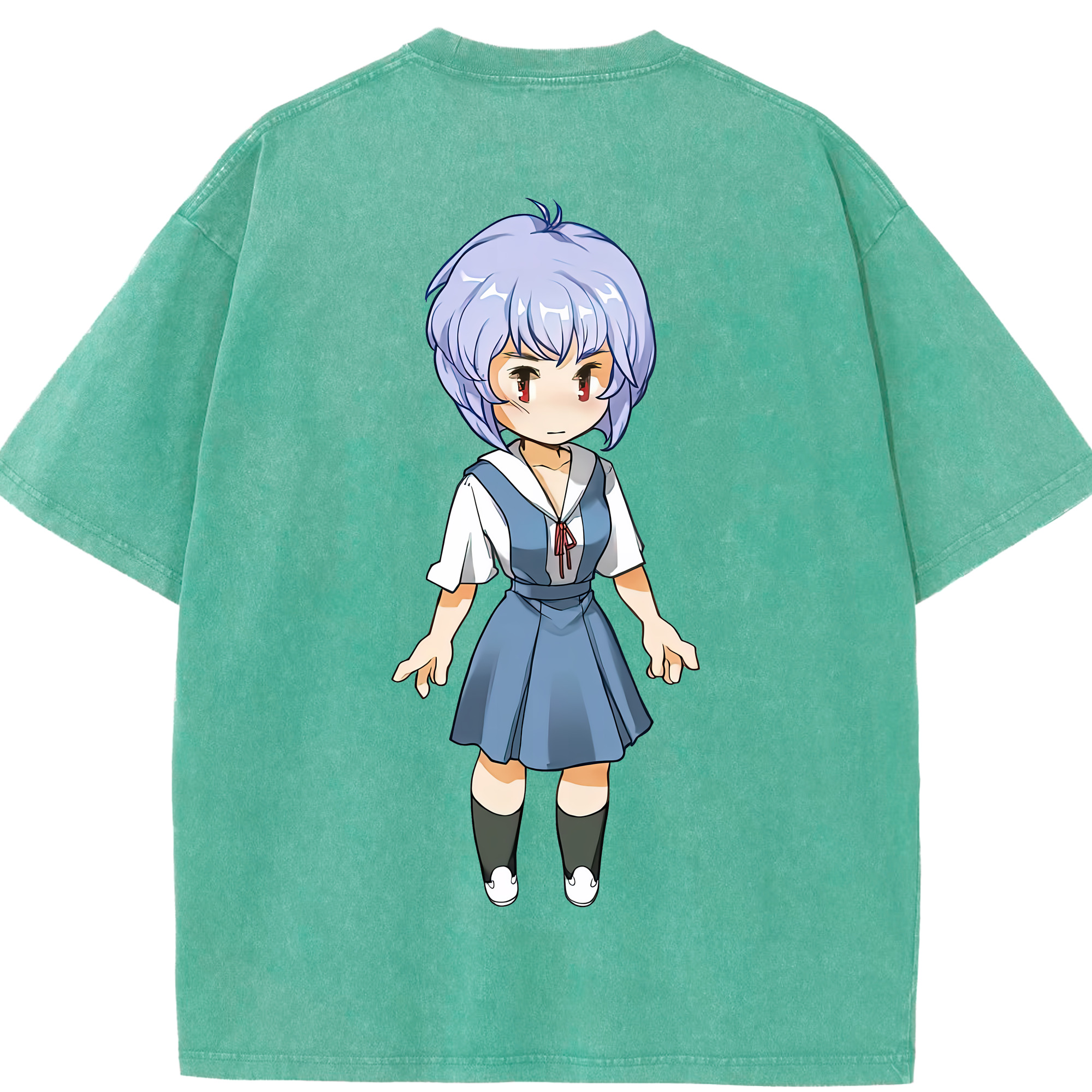 （画像用） EVA 新世紀エヴァンゲリオン 綿100% ヴィンテージ風 半袖Tシャツ（背面プリント）
